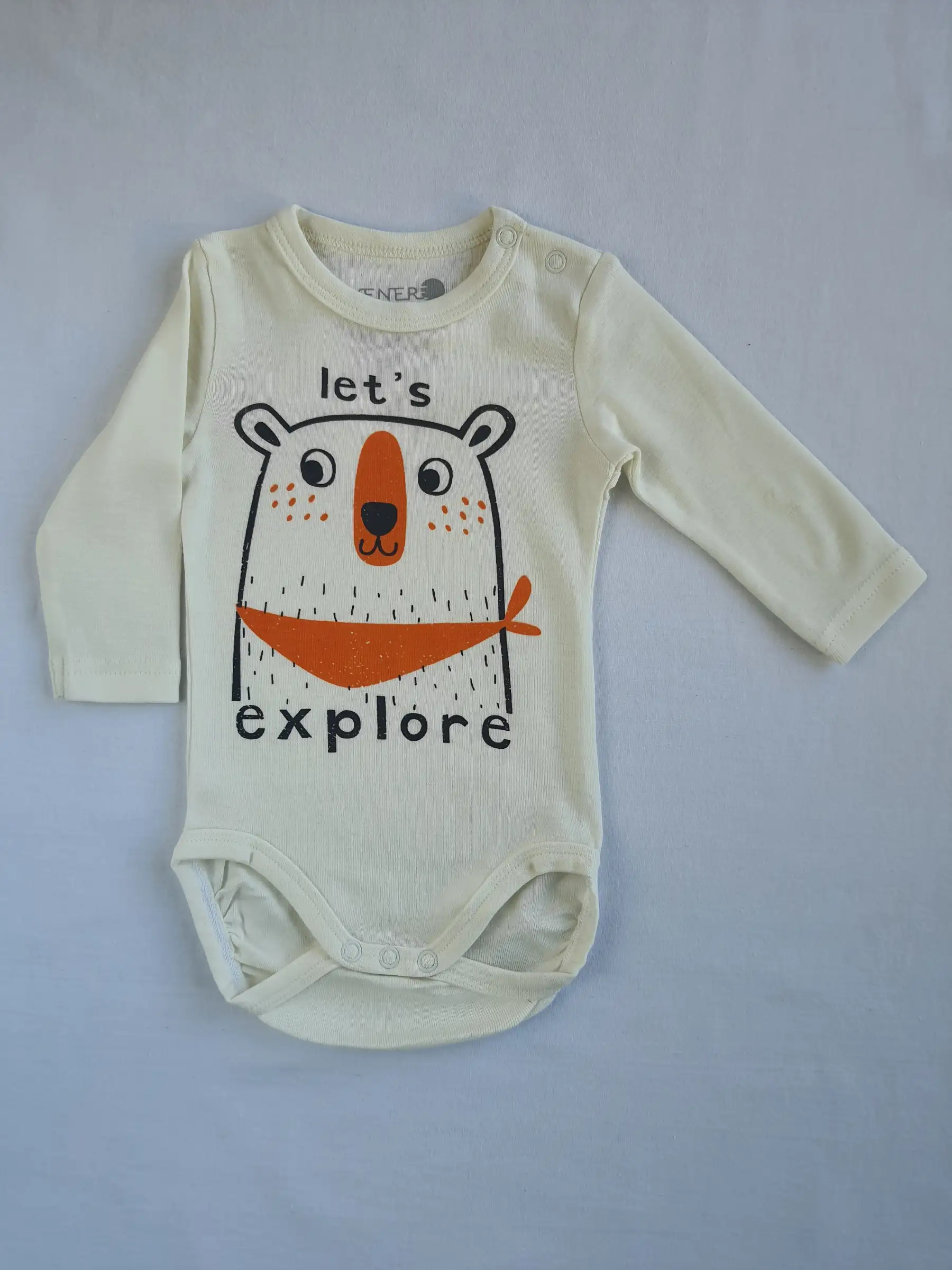 Βρεφικό κορμάκι μακρυμάνικο - Εξερευνητής Λευκό
