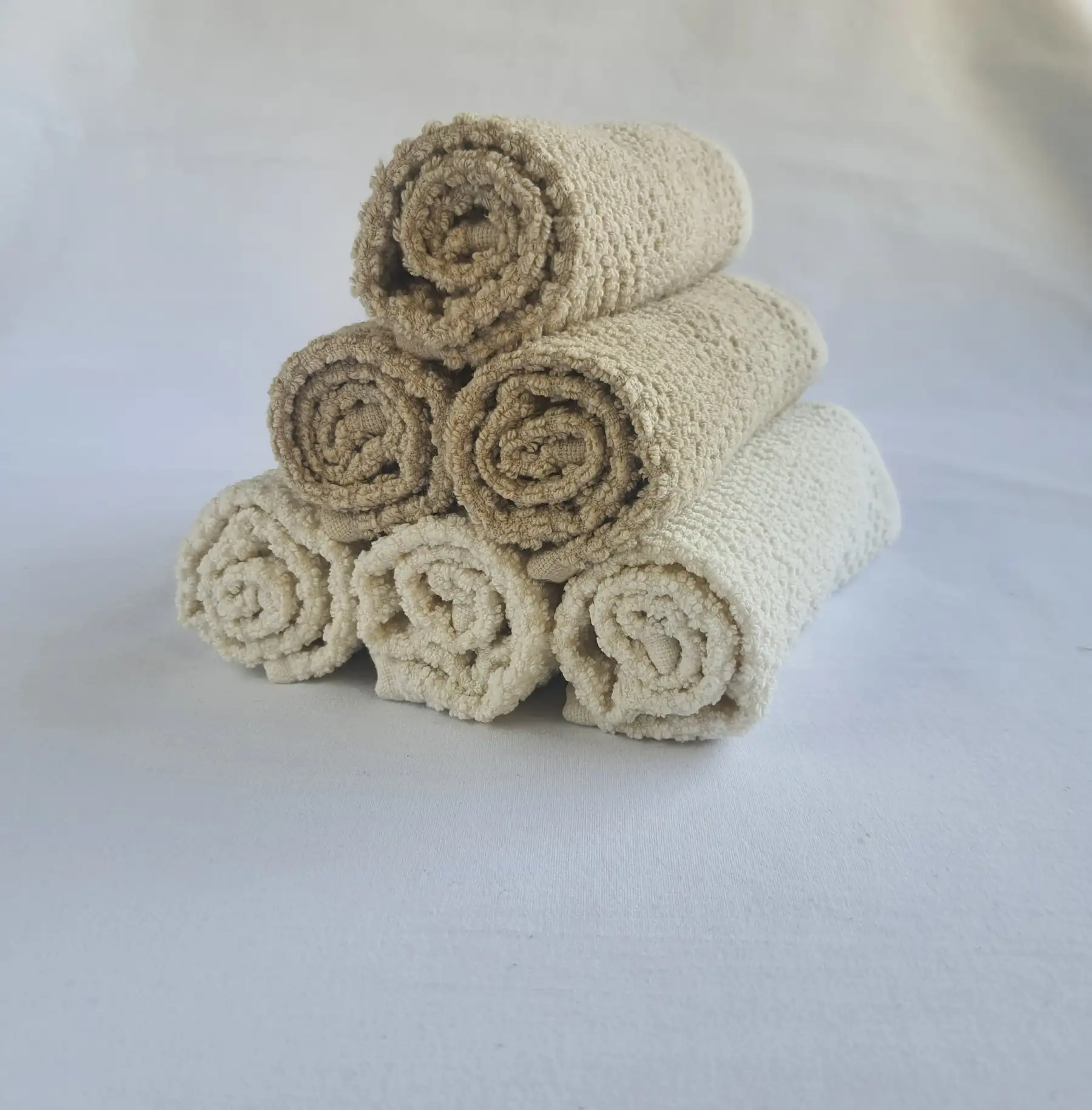 Baby towels Popcorn 30X30 set of 6pcs - Beige Ecru