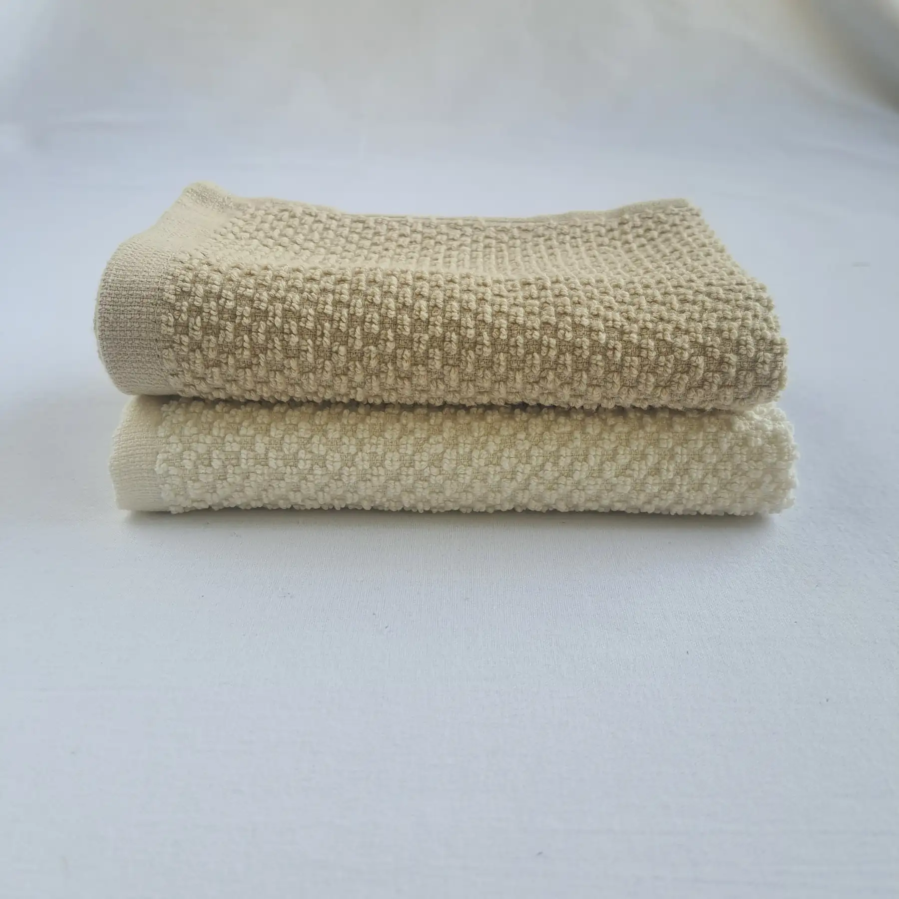 Baby towels Popcorn 30X30 set of 6pcs - Beige Ecru - Image 3
