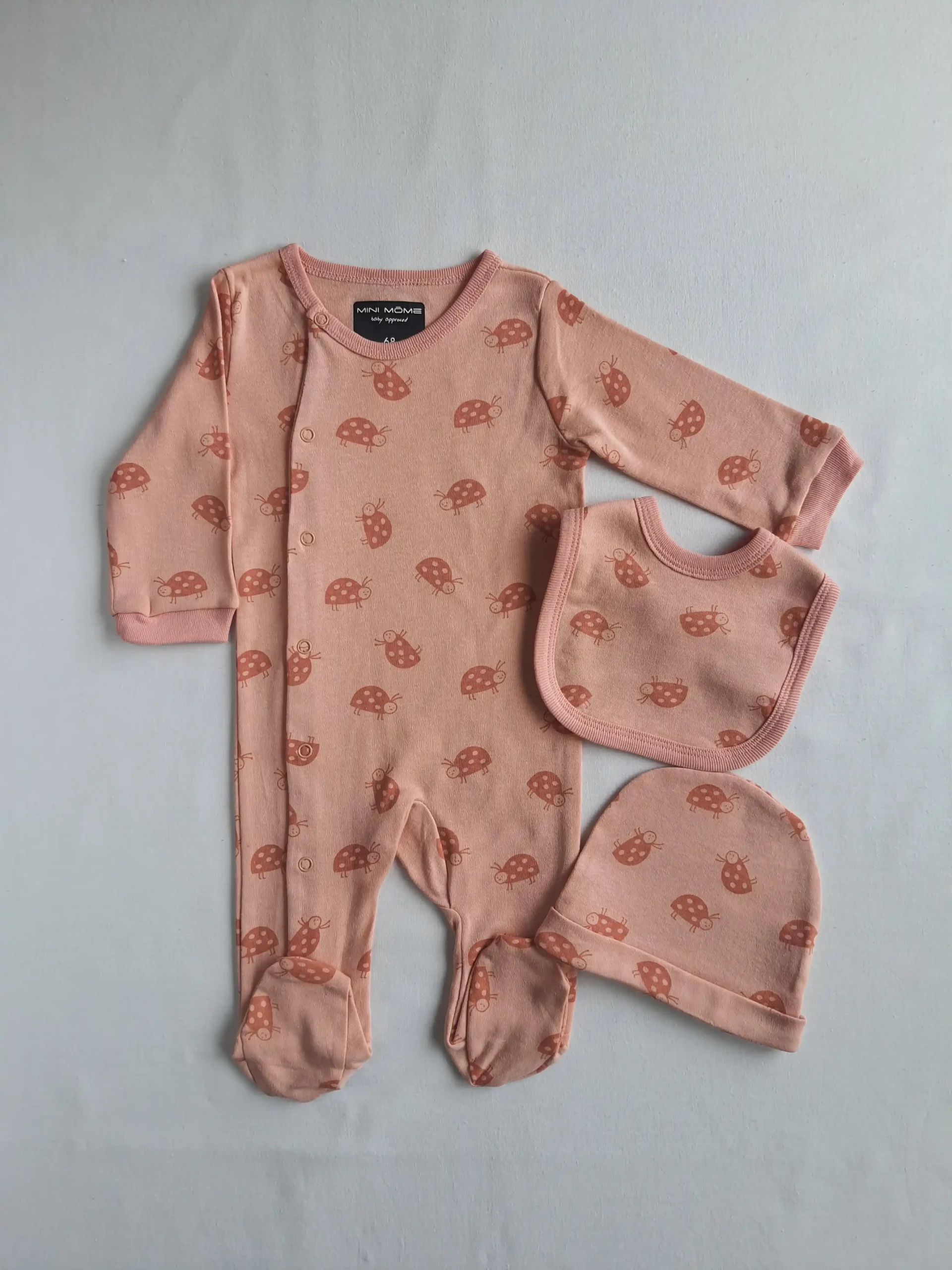 Newborn set 3pcs - Ladybug Pink