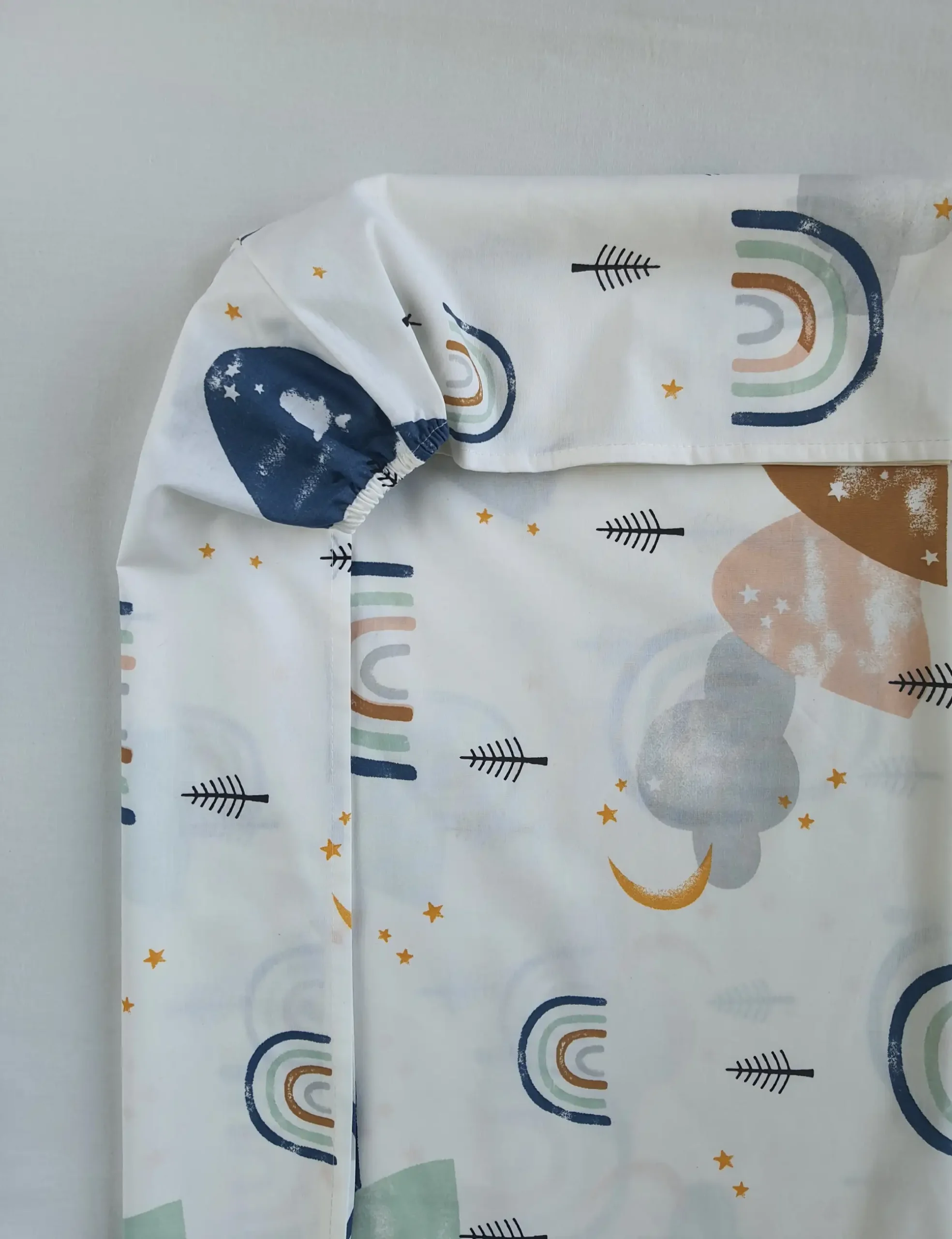 Σετ σεντόνια κούνιας 3τμχ - Ουράνιο Τόξο Μπλε - Image 3