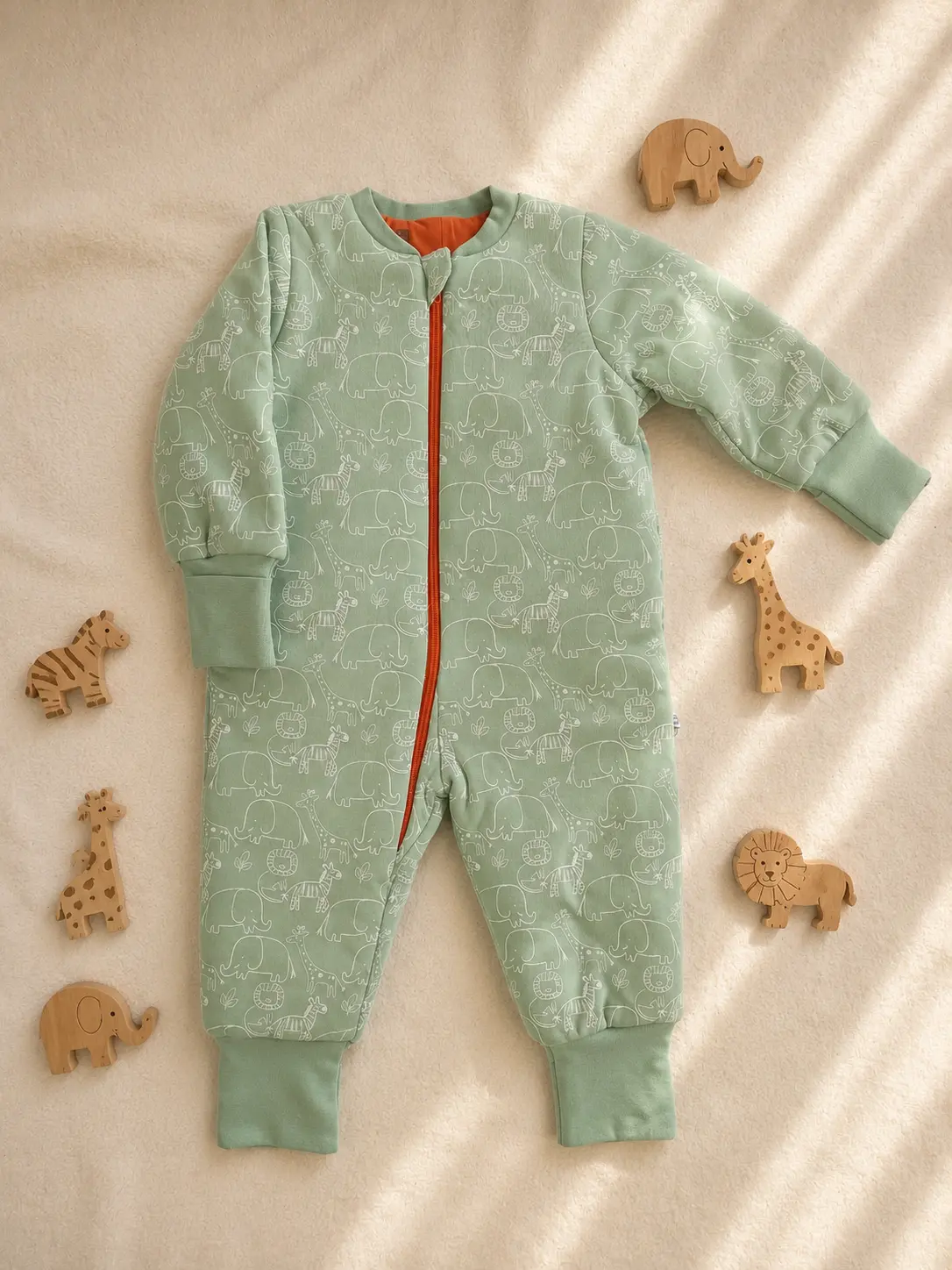 Baby sleeping bag made of organic cotton - Mint